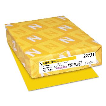 Neenah Paper® Astrobrights Solar Yellow Smooth 65 lb. Cover 8.5x11 in. 250 Sheets